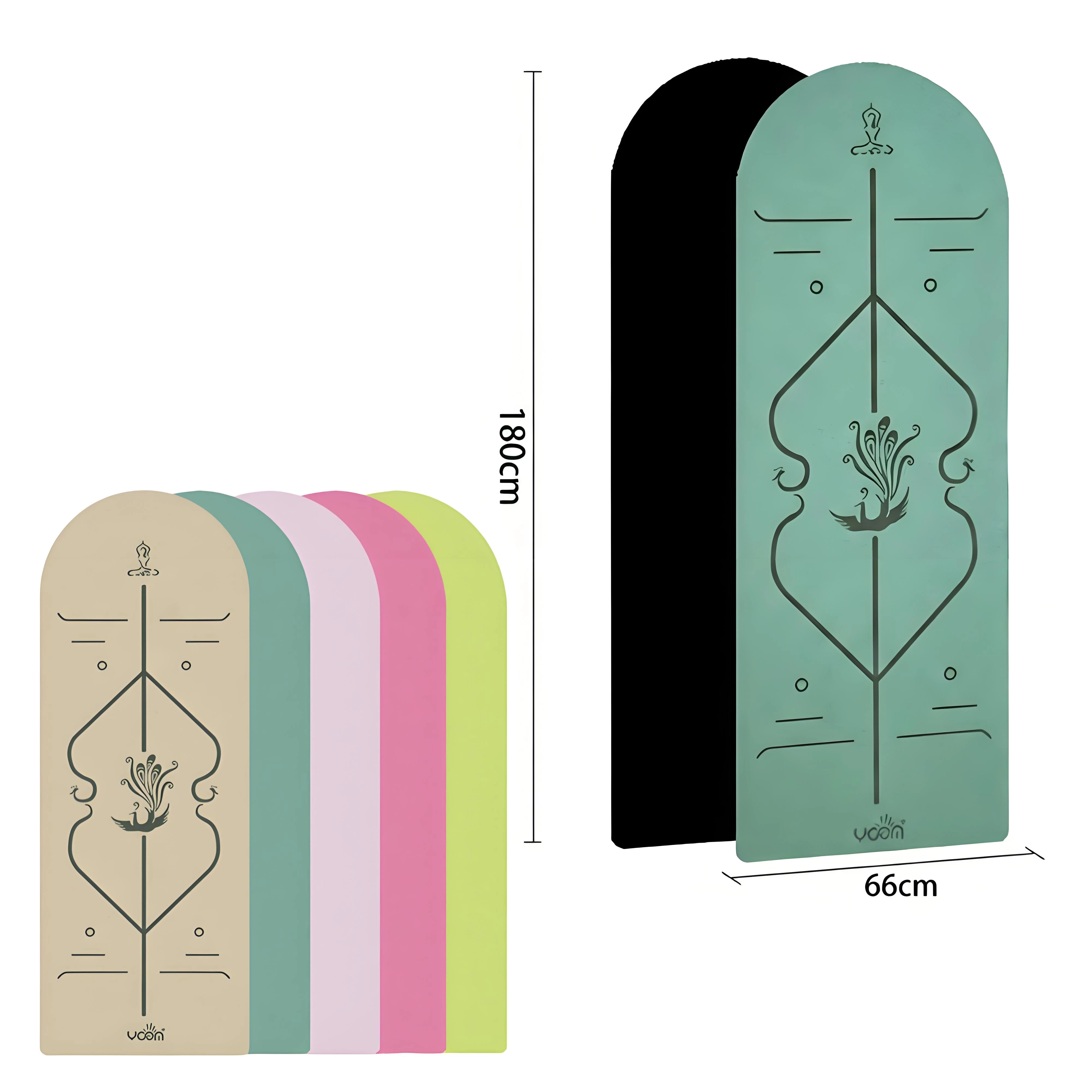 Non Slip Half Round PU Rubber Yoga Mat