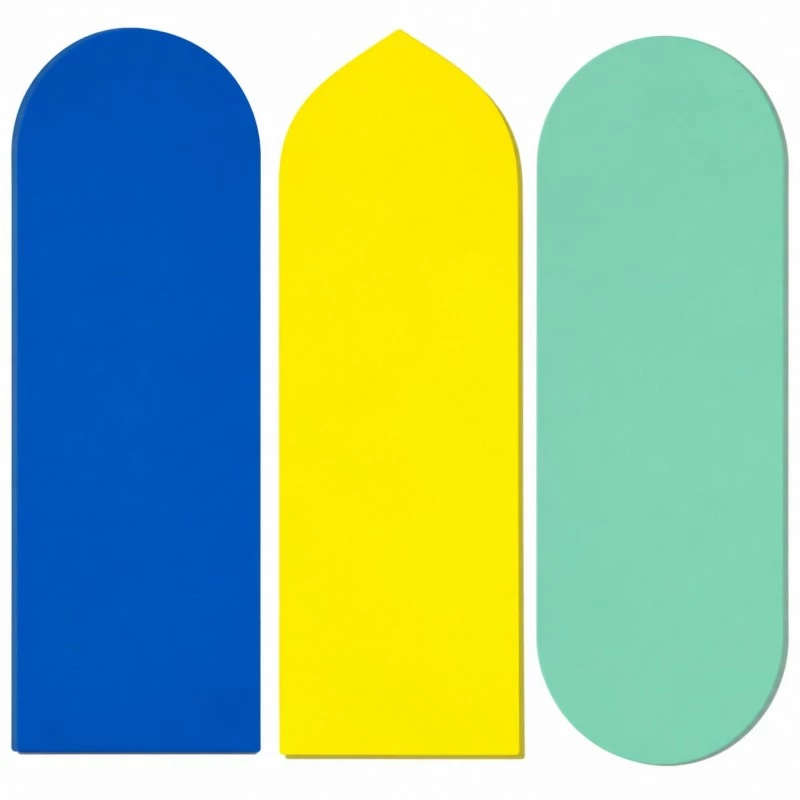 Natural Colorful Wavy Oval Arc Capsule Arched PU Yoga Mat